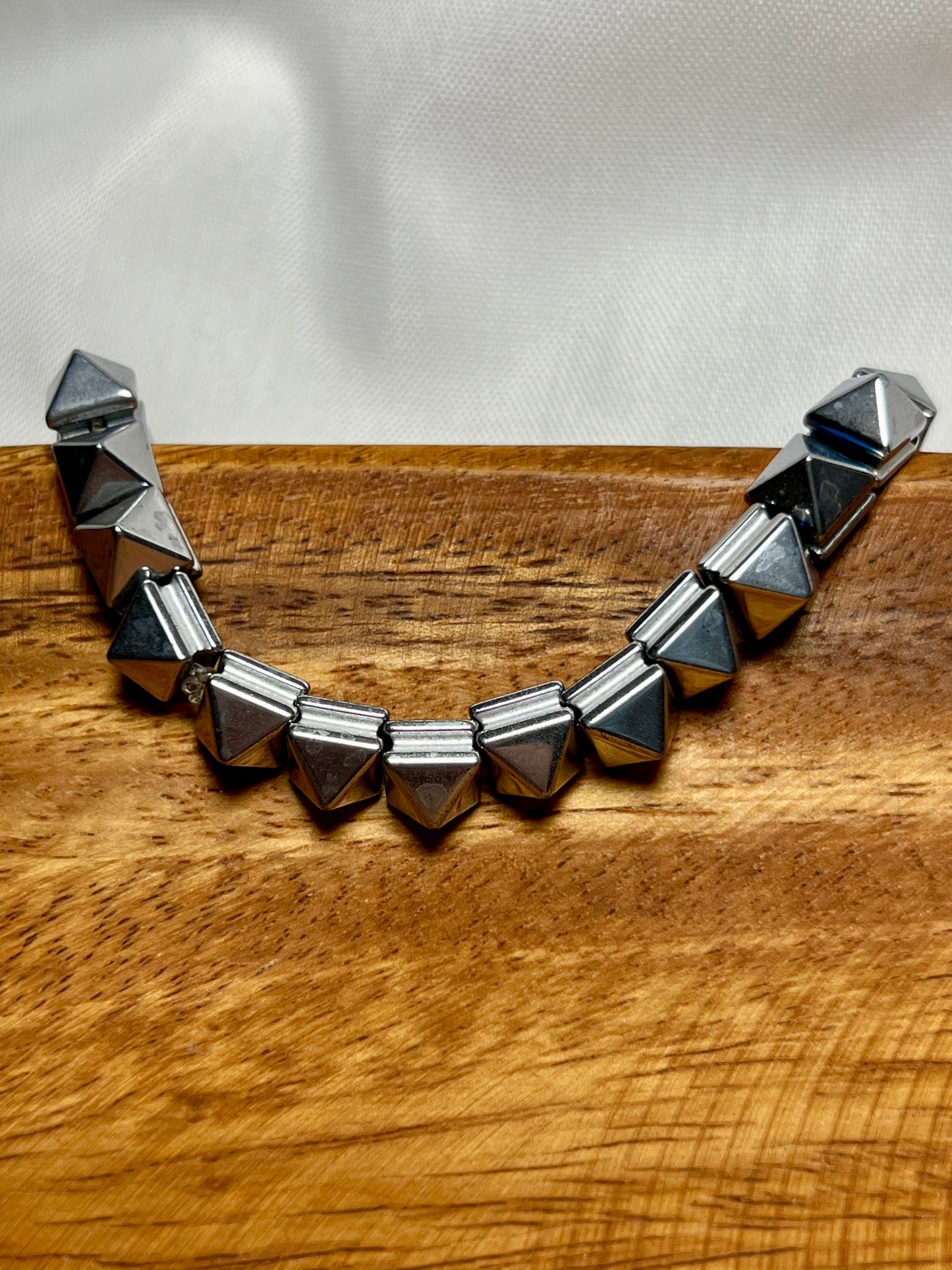 Mala - Hematite Point - Silver