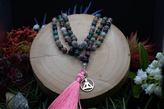 Indian Agate Mala Necklace