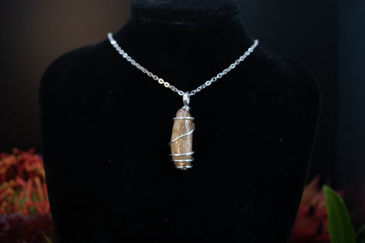 Citrine Pendant (Wire Wrapped Silver)