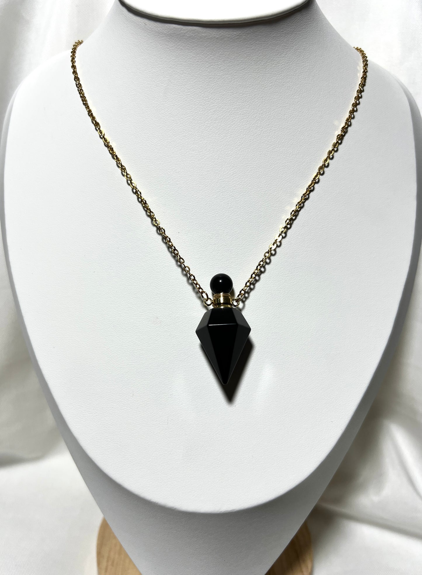 Onyx - Perfume Bottle Necklace