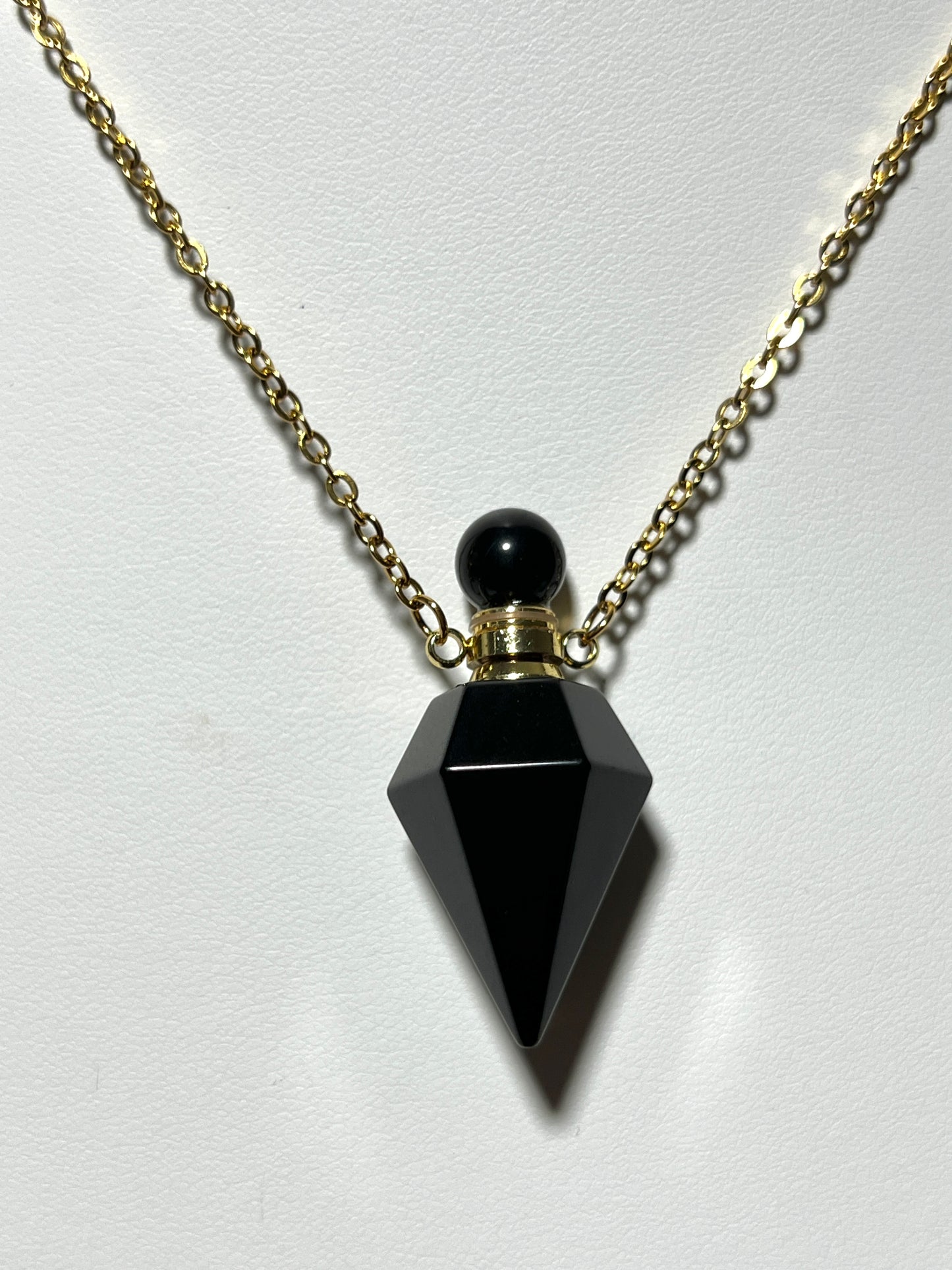 Onyx - Perfume Bottle Necklace
