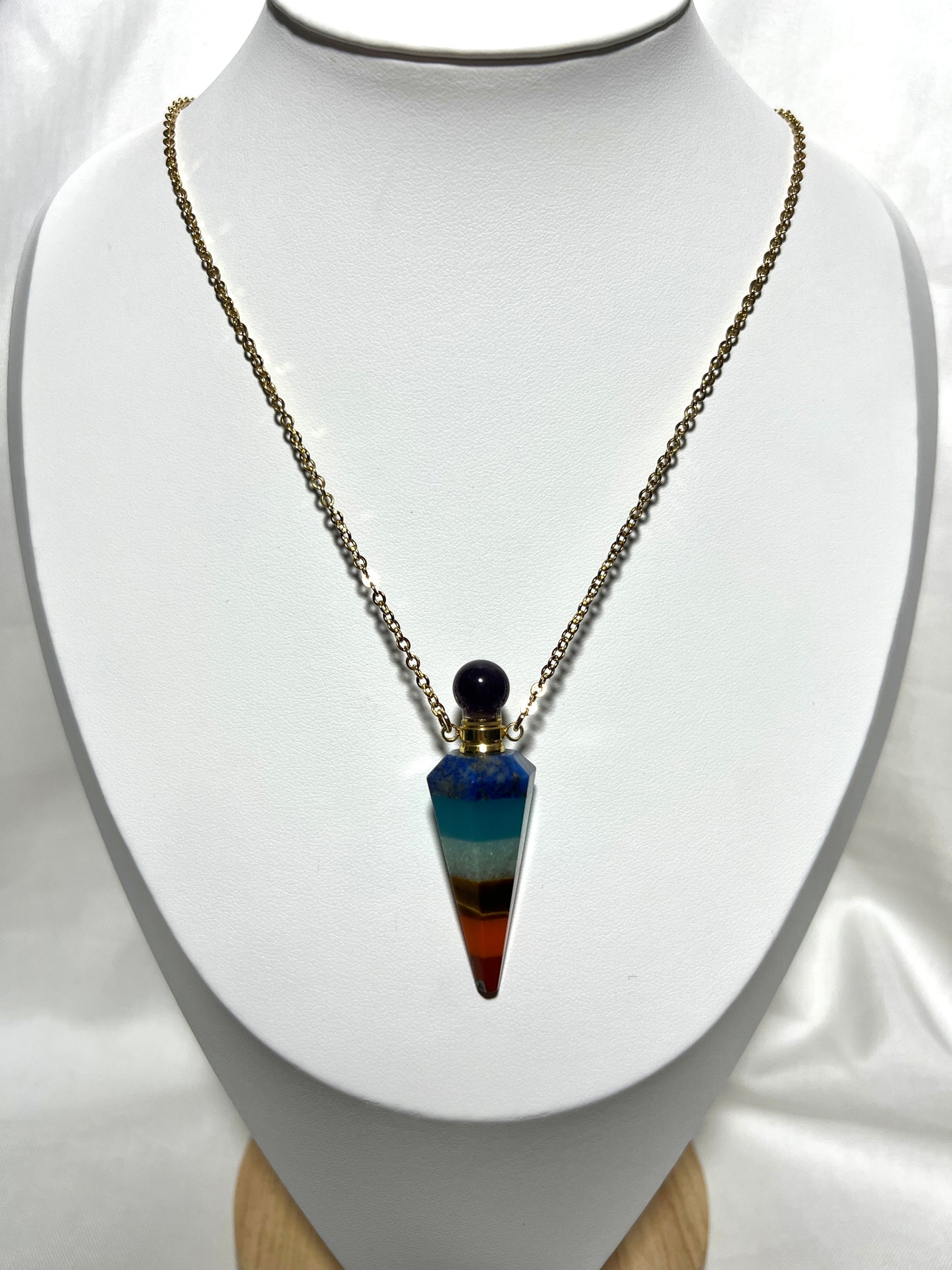 Fluorite - Perfume Bottle Necklace
