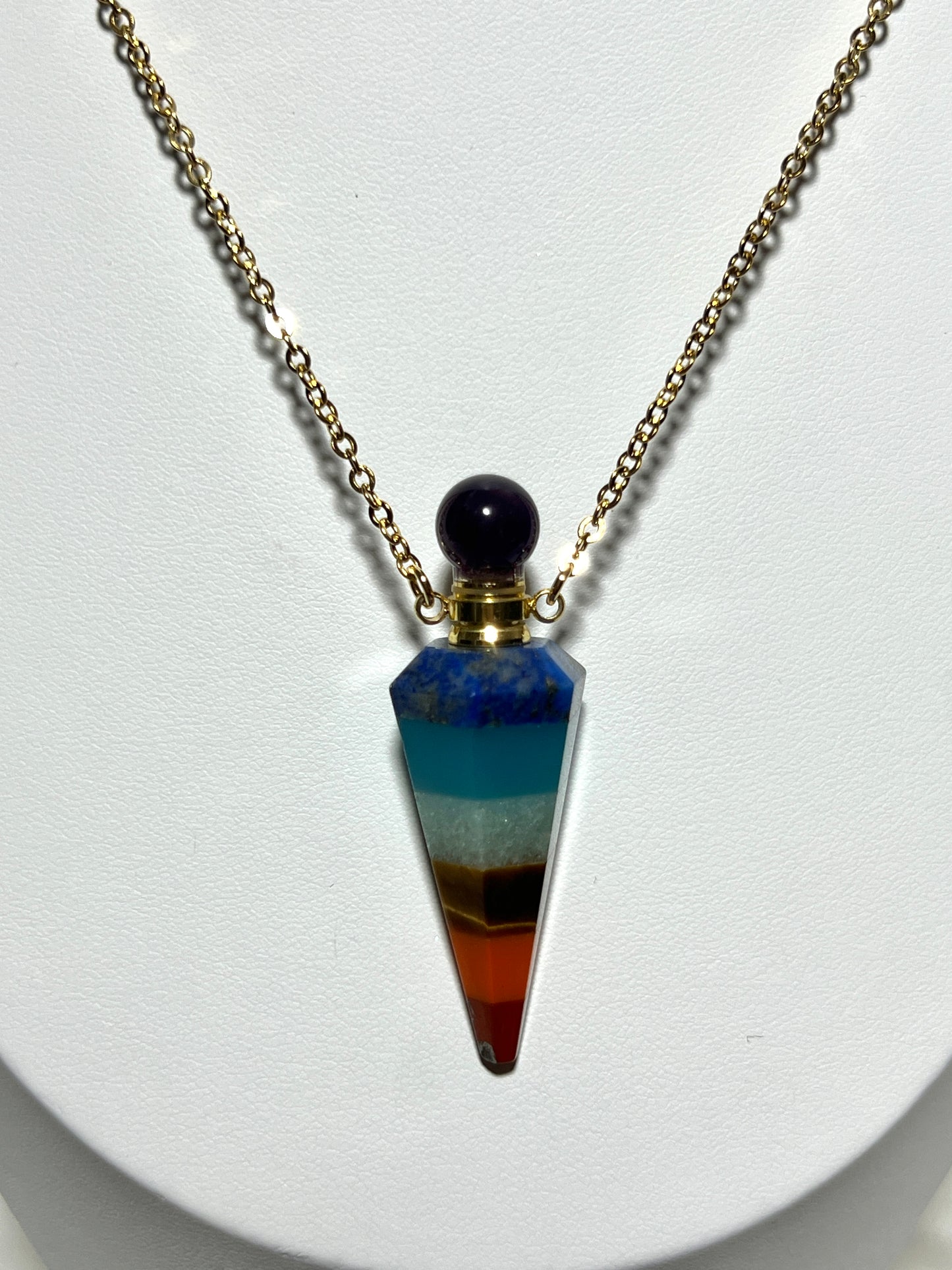 Fluorite - Perfume Bottle Necklace