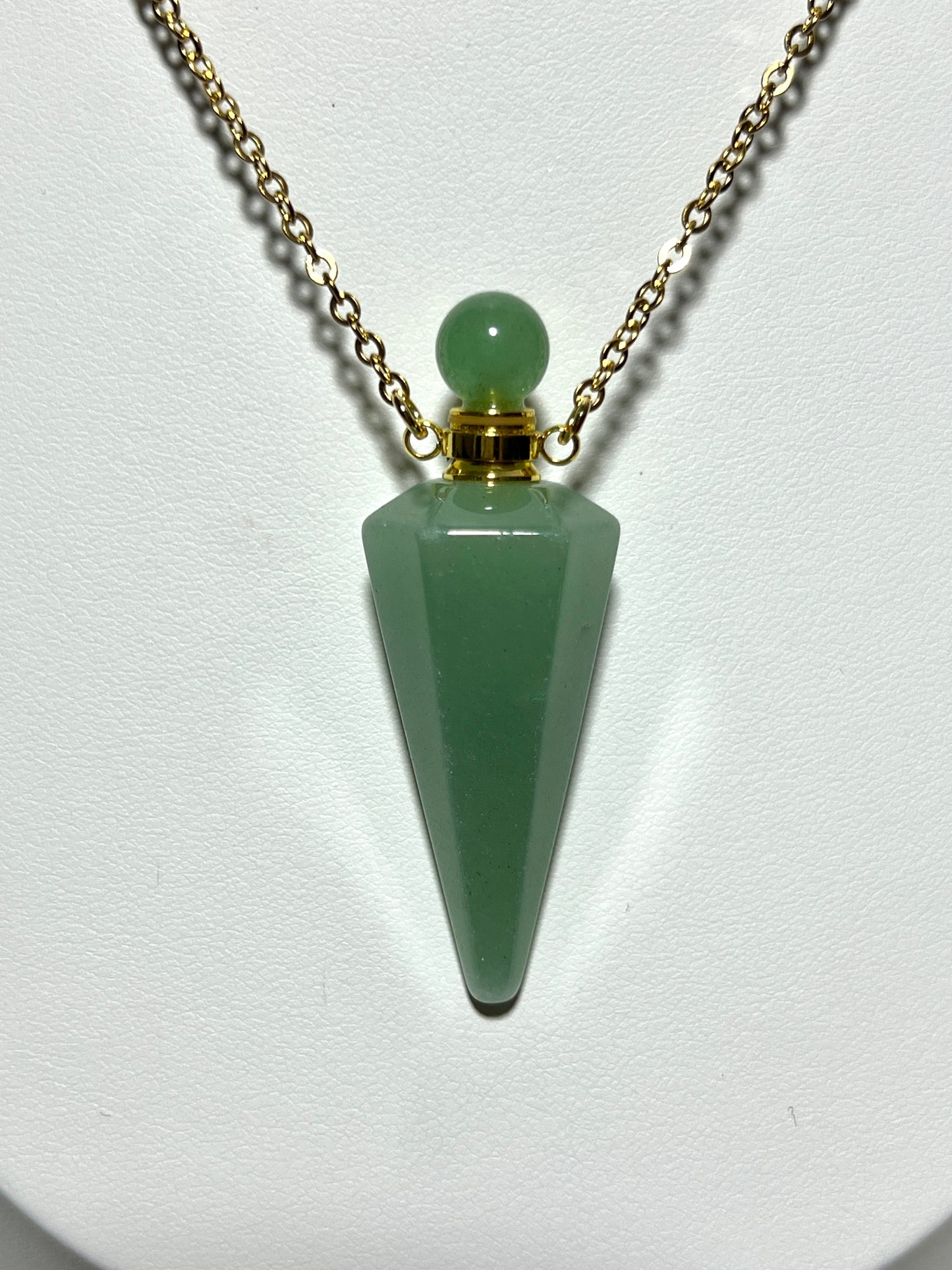 Aventurine - Perfume Bottle Necklace
