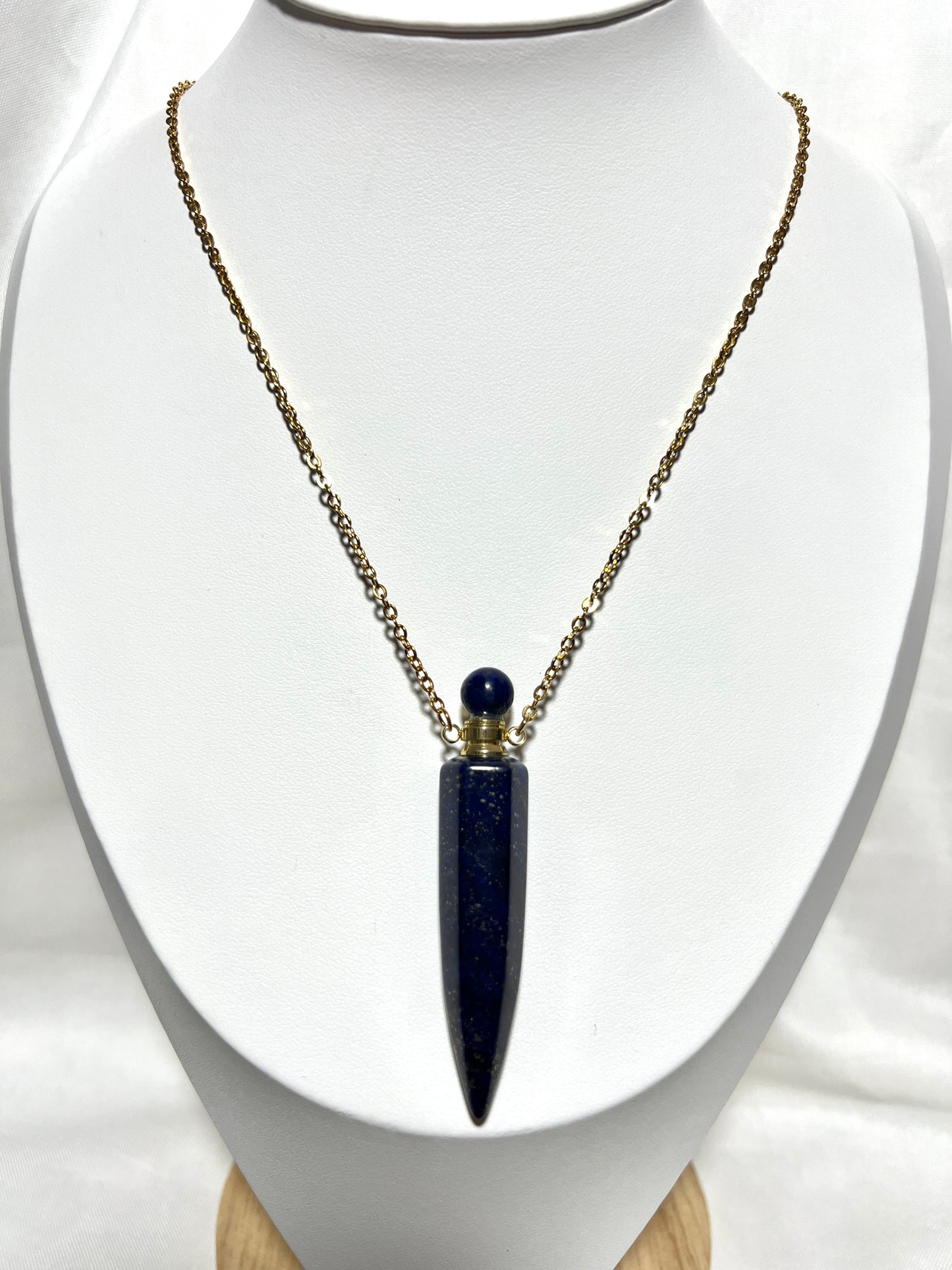 Lapis Lazuli - Perfume Bottle Necklace