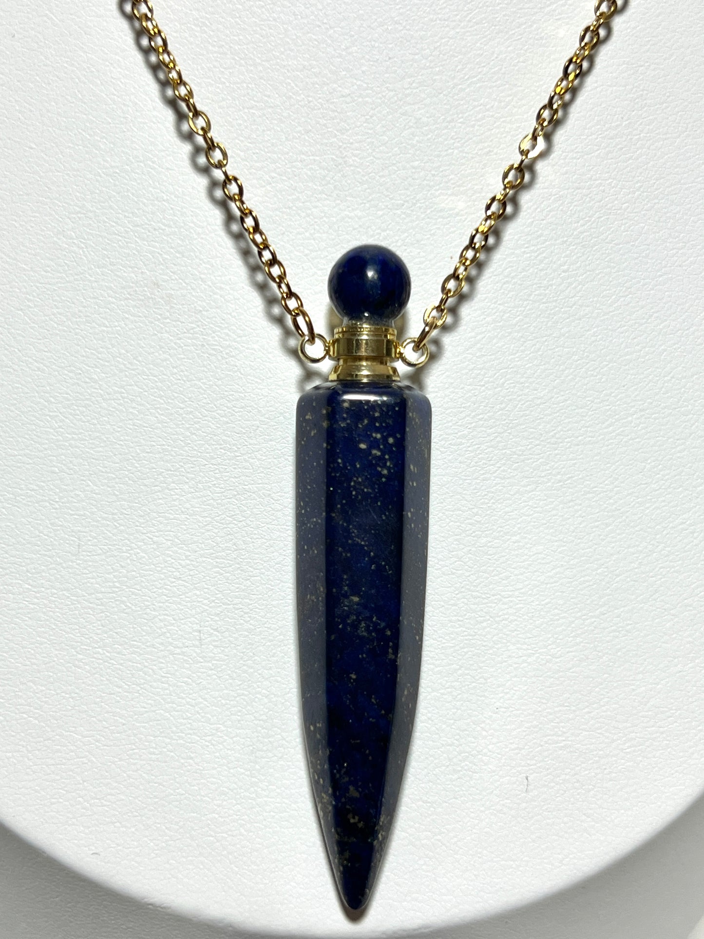 Lapis Lazuli - Perfume Bottle Necklace