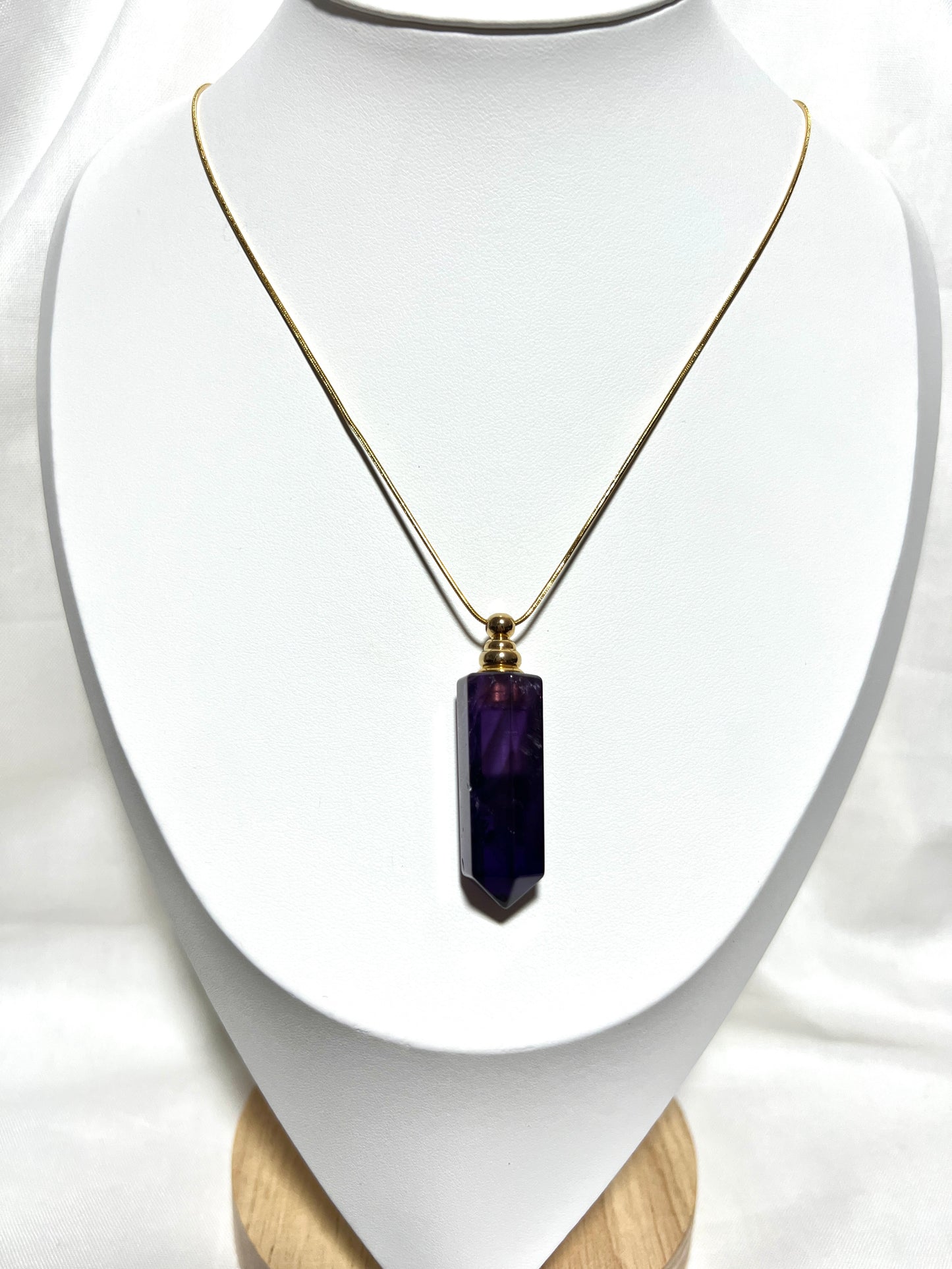 Amethyst - Perfume Bottle Necklace