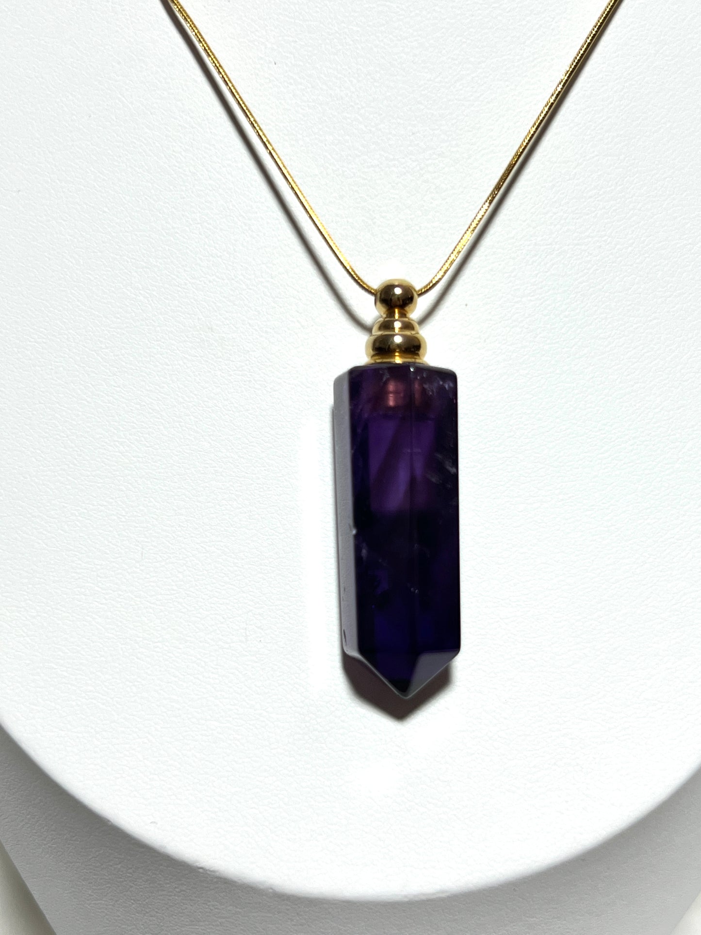 Amethyst - Perfume Bottle Necklace