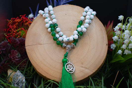 Jade & Howlite Mala Necklace