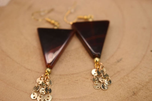 Triangle Carnelian Earrings