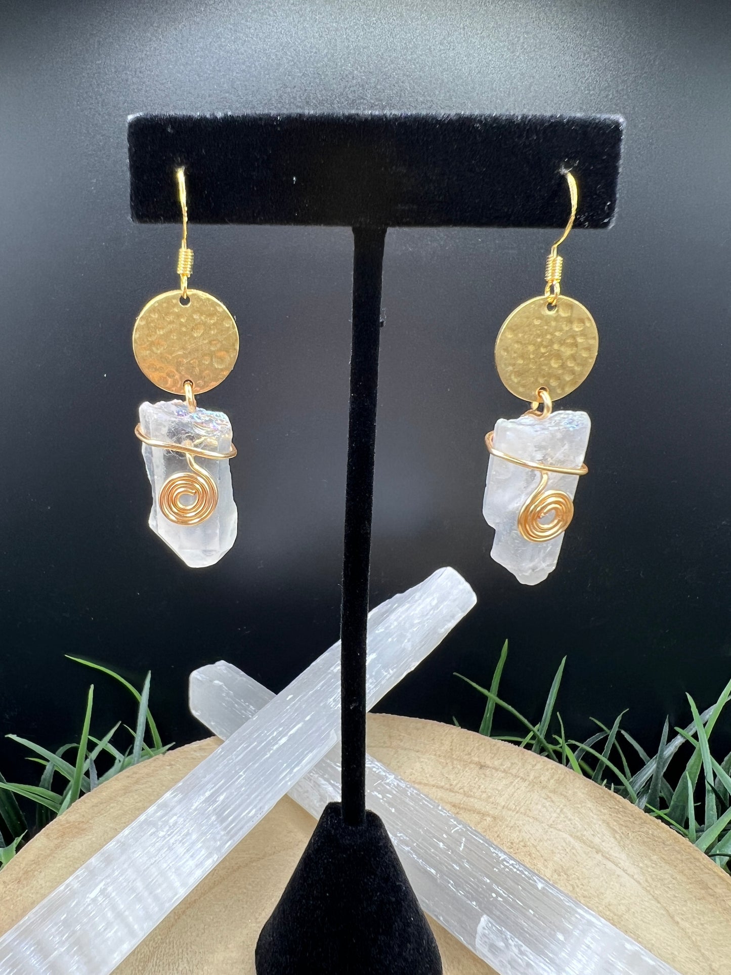 Quartz Wrapped in Gold Wire