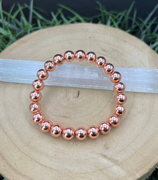 Rose Gold Hematite Mala