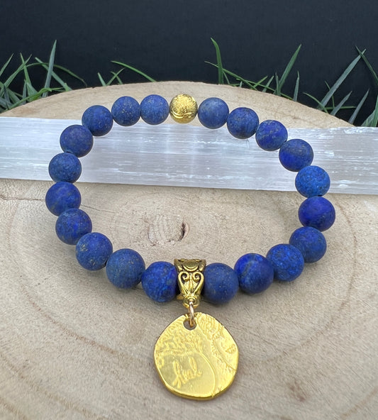 Matte Lapis Lazuli Mala