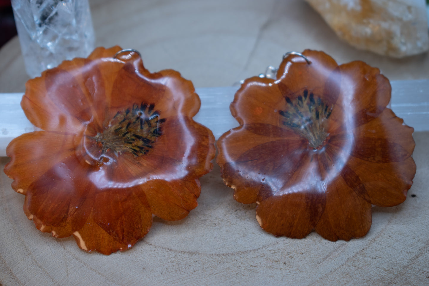 Large Pressed Flower Earrings