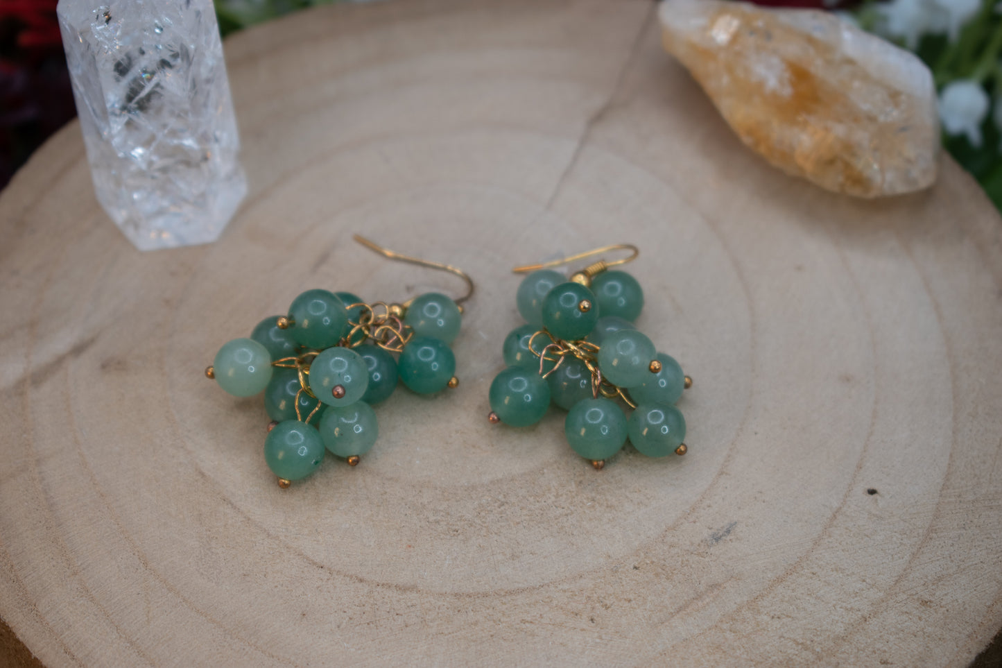 Jade Grape Earrings