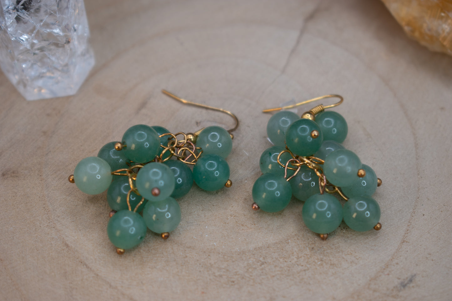 Jade Grape Earrings