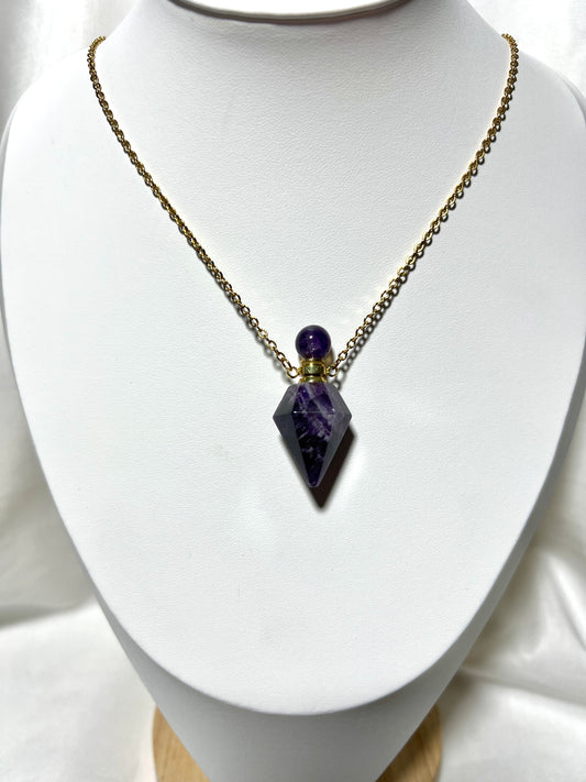 Amethyst - Perfume Bottle Necklace