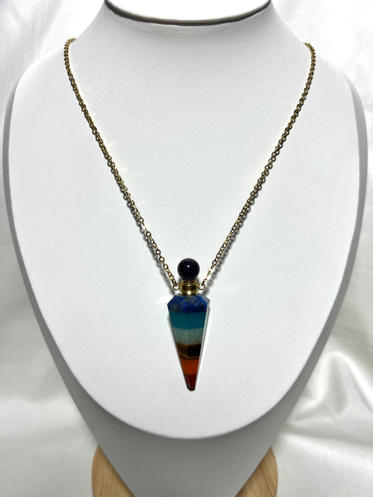 Fluorite - Perfume Bottle Necklace