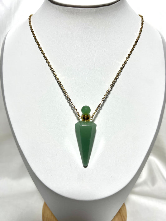 Aventurine - Perfume Bottle Necklace