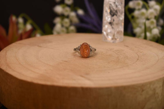 Sun Stone Natural Gemstone Ring